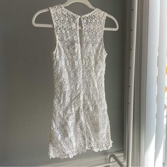 Vintage Hollister White Bobbin Lace Bodycon Mini Shift Dress - Picture 6 of 11